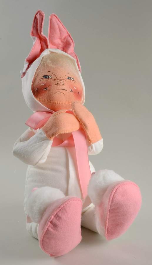 Analee Easter Dolls Bunny Kid With Slippers - No Box by Annalee-1
