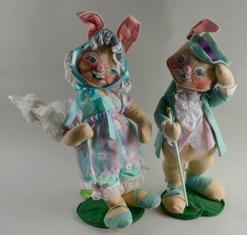 Analee Easter Dolls Easter Parade Couple  - No Box by Annalee-1