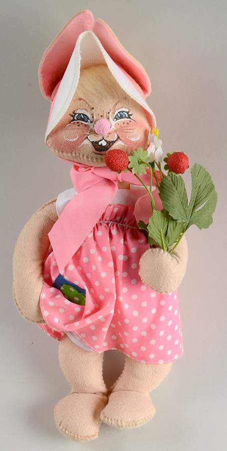 Analee Easter Dolls 1989 Country Girl W/Strawberri - No Box by Annalee-1