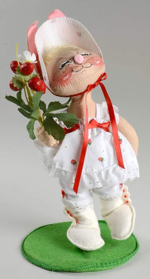 Analee Easter Dolls 1990 Strawberry Bunny Girl - No Box by Annalee-1