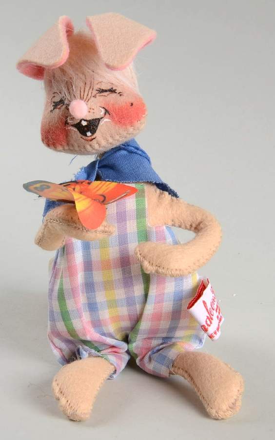 Analee Easter Dolls Country Boy Bunny With Butterfly - No Box by Annalee-1