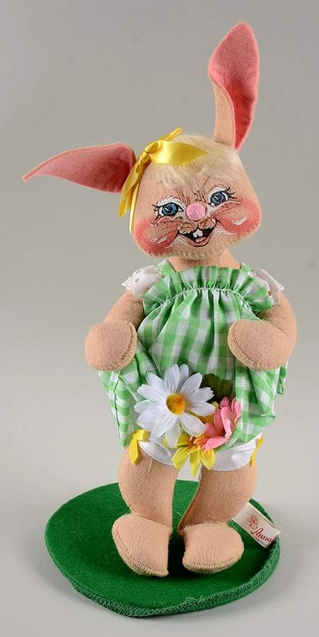 Analee Easter Dolls 1988 Country Girl Bunny - No Box by Annalee-1