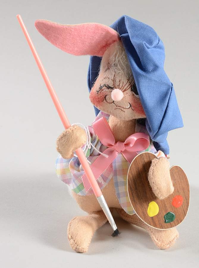 Analee Easter Dolls 1993 Artist Bunny With Palette - No Box by Annalee-1