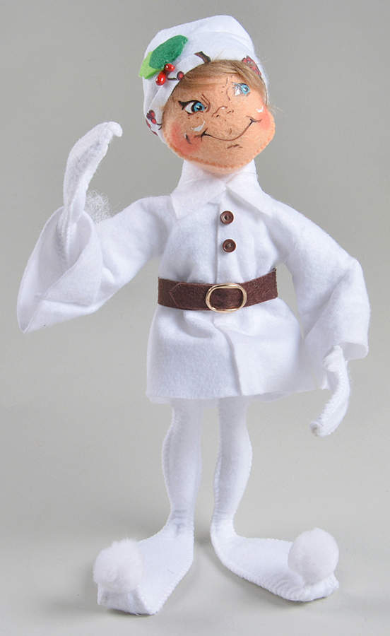 Annalee Christmas Doll Winter Berry White Elf - No Box by Annalee-1