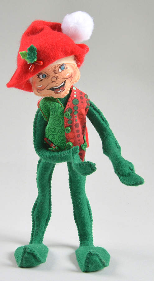 Annalee Christmas Doll Festive Green Elf - No Box by Annalee-1
