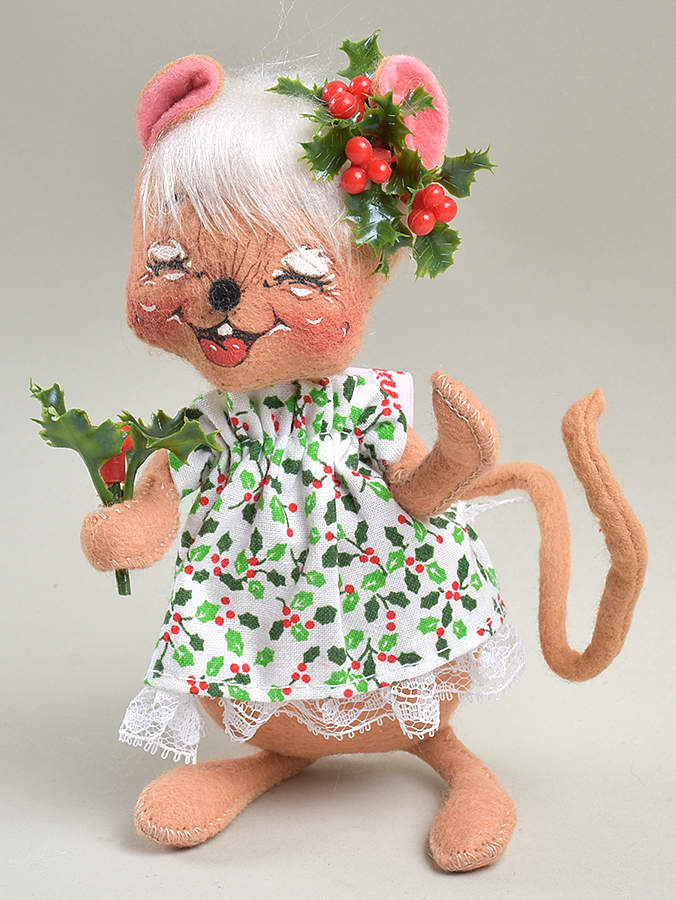 Christmas Mice Holly Girl - No Box by Annalee-1