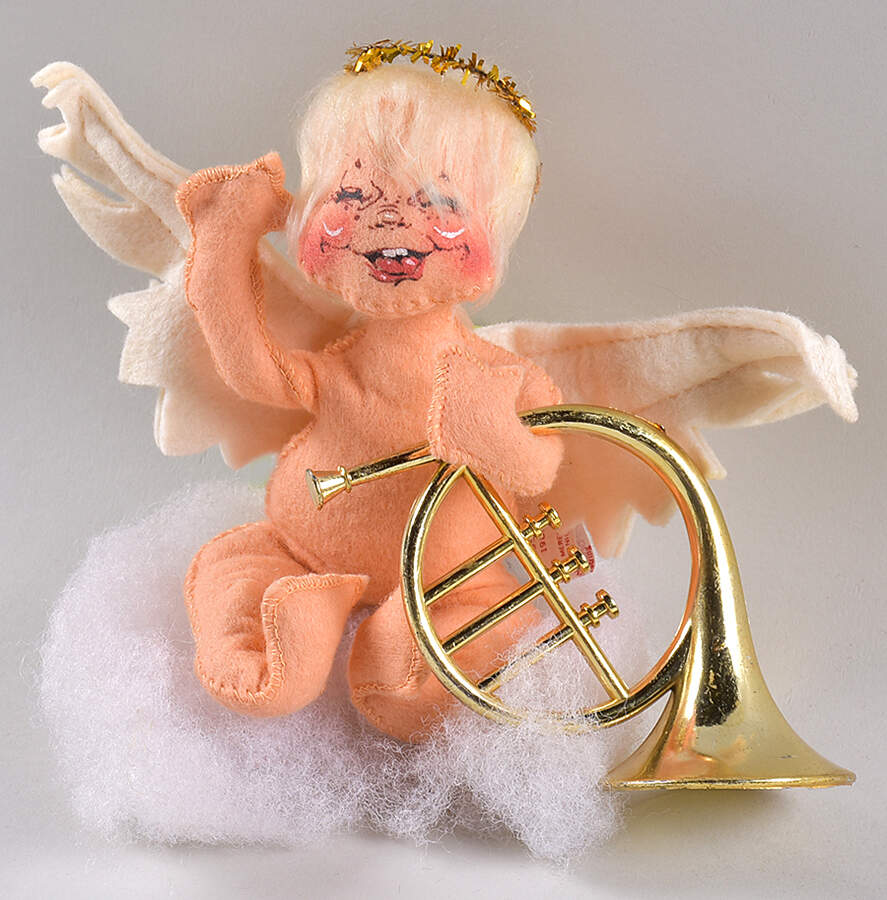 Annalee Christmas Doll Angel With French Horn - No Box by Annalee-1