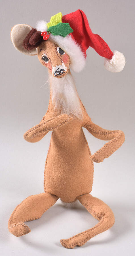 Annalee Christmas Doll Reindeer With Hat - No Box by Annalee-1