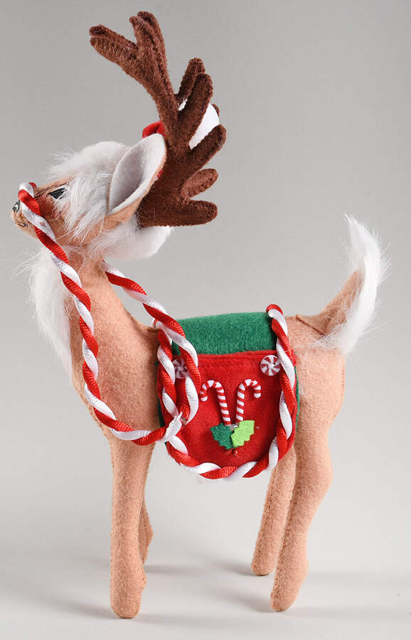 Annalee Christmas Doll Peppermint Reindeer - No Box by Annalee-1