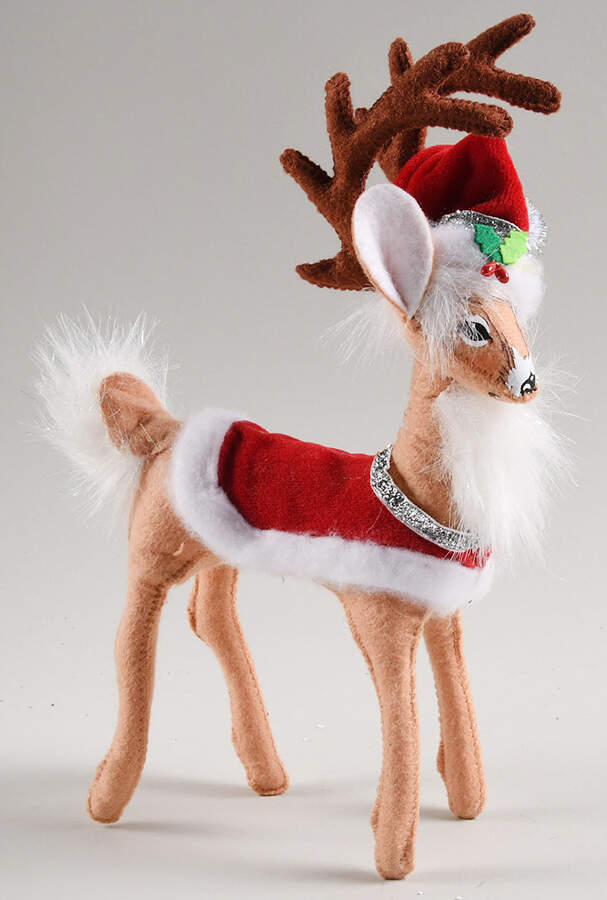 Annalee Christmas Doll Silver Sparkle Reindeer - Nb638, No Box by Annalee-1
