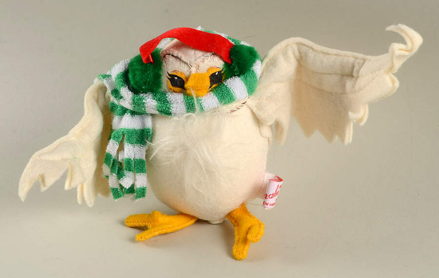 Annalee Christmas Doll 1990 Snowy Owl W/ Ear Muffs - No Box by Annalee-1