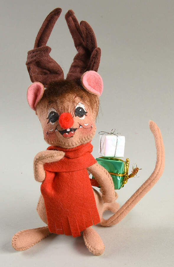 Christmas Mice Christmas Masquerade Mouse With Antlers - No Box by Annalee-1