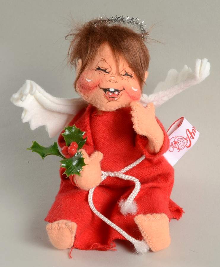 Annalee Christmas Doll Angel With Holly - No Box by Annalee-1