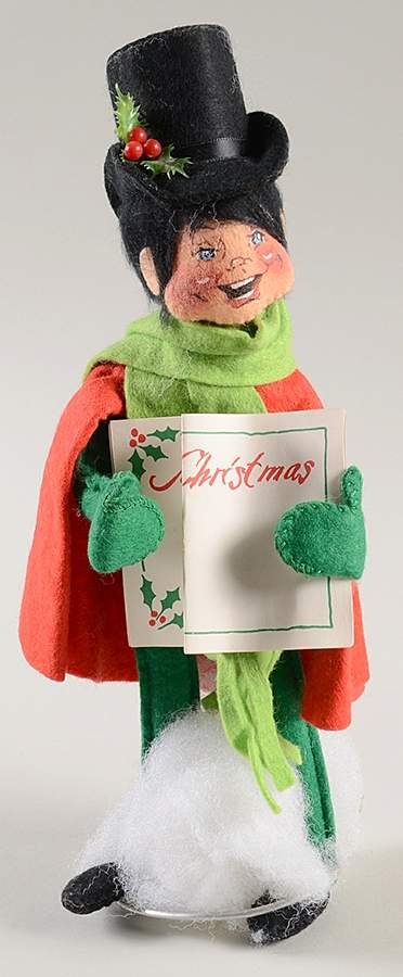 People Christmas Man Caroler With Top Hat - No Box by Annalee-1