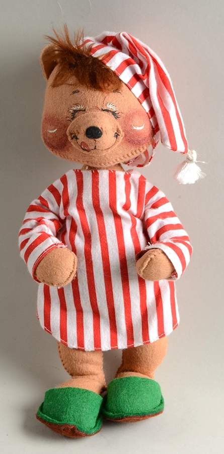 Annalee Christmas Doll Mr Nightshirt Bear-Eyes Closed - No Box by Annalee-1