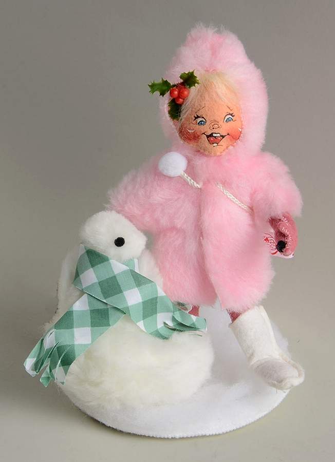 People Christmas Girl Building Snowman - No Box by Annalee-1