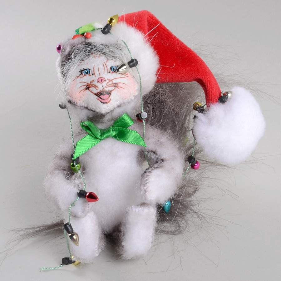 Annalee Christmas Doll Christmas Lights Cat - No Box by Annalee-1
