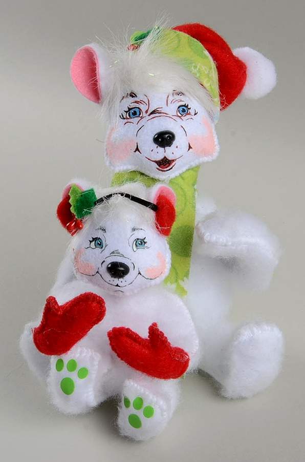 Annalee Christmas Doll Snowflake Bear And Cub - No Box by Annalee-1
