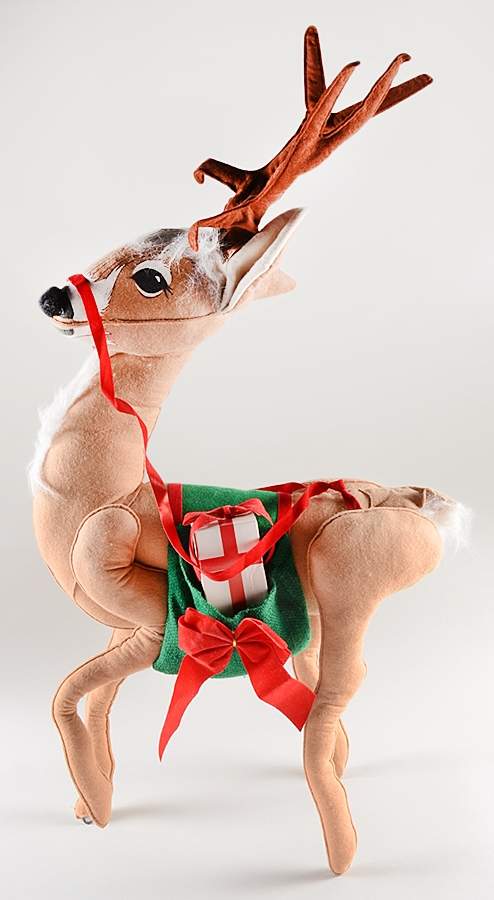 Annalee Christmas Doll Reindeer With Saddlebags - No Box by Annalee-1