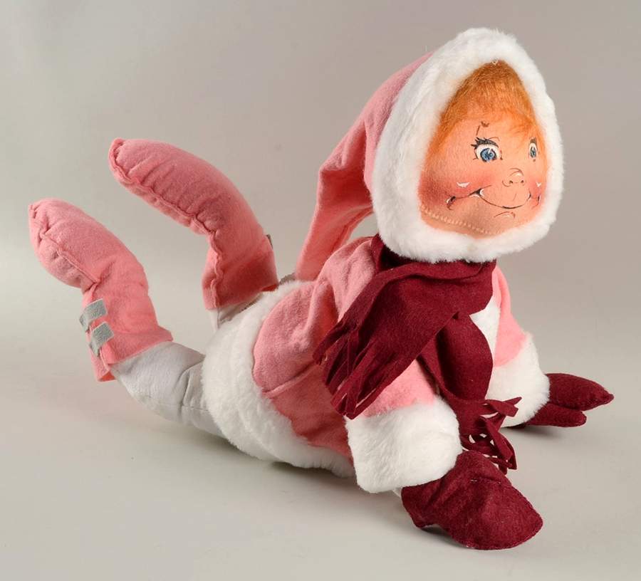 People Christmas Girl In Pink Snowsuit - No Box by Annalee-1