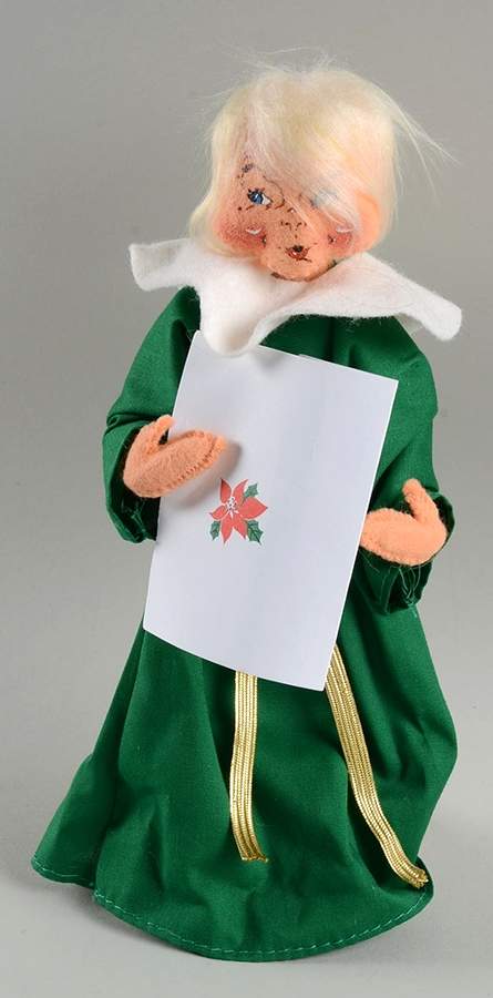 People Christmas Green Christmas Choir Singer - No Box by Annalee-1