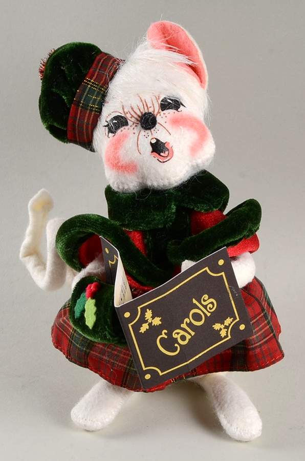 Christmas Mice Caroler Woman Mouse - No Box by Annalee-1