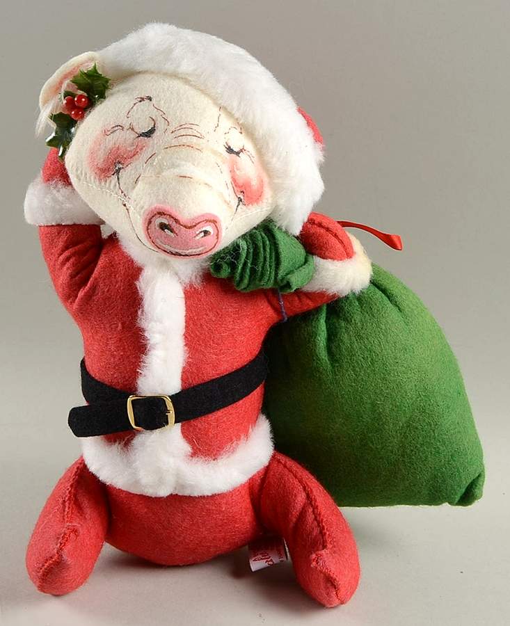 Annalee Christmas Doll Santa Pig-With Bag - No Box by Annalee-1