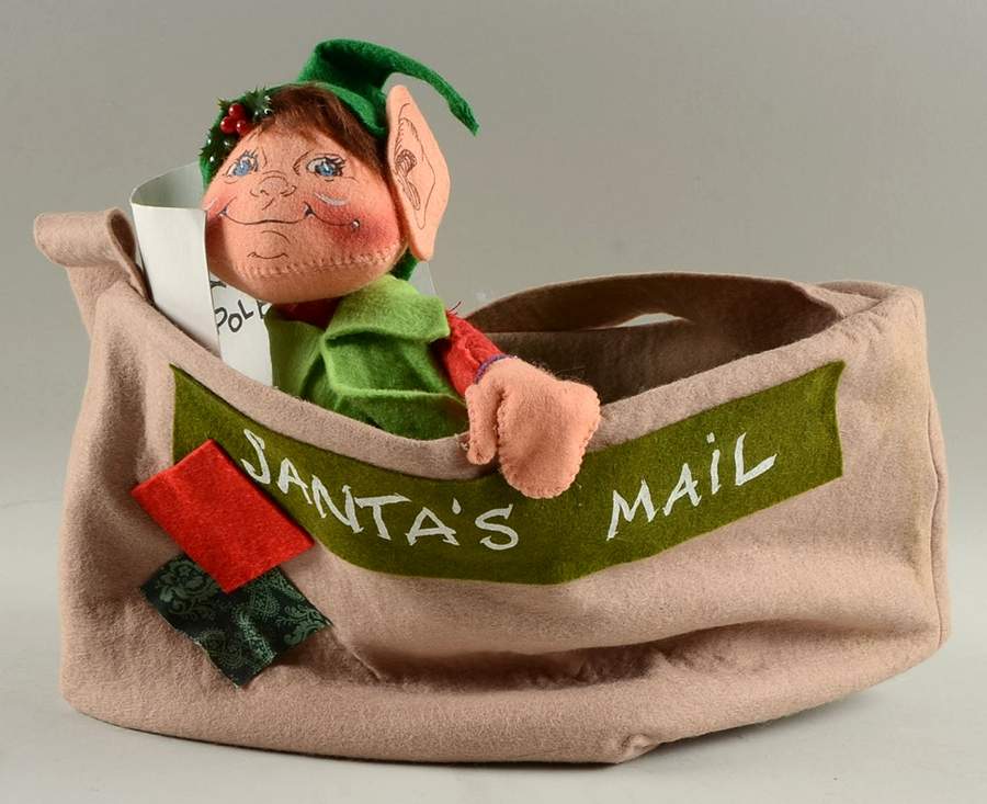 Annalee Christmas Doll Santa's Postman Elf With Cardholder Mail - No Box by Annalee-1