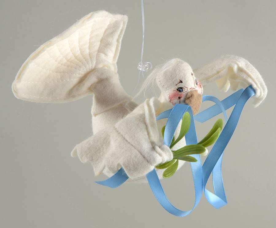Annalee Christmas Doll Christmas Dove Mobile-Blue Ribbon - No Box by Annalee-1