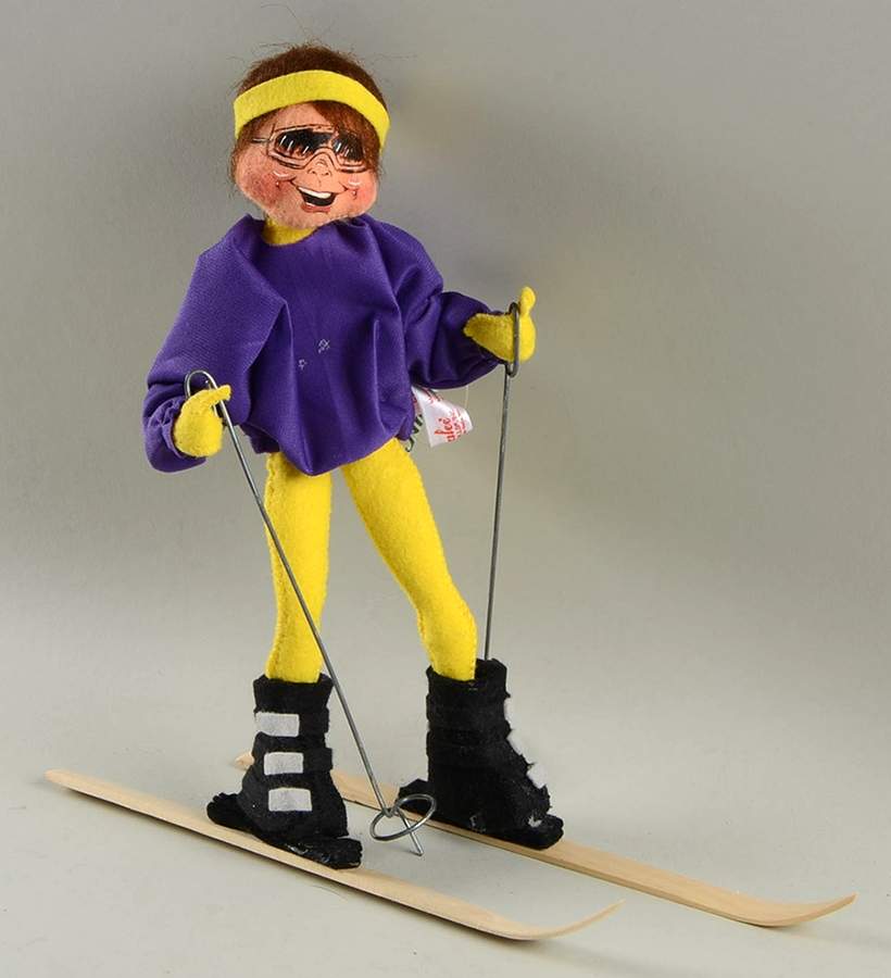 Annalee Christmas Doll Skier-Yellow - No Box by Annalee-1