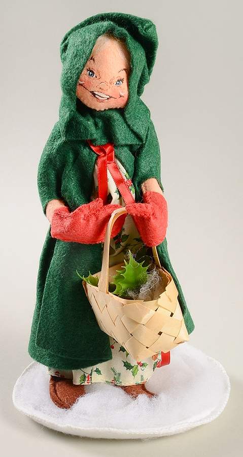 People Christmas Girl With Basket - No Box by Annalee-1