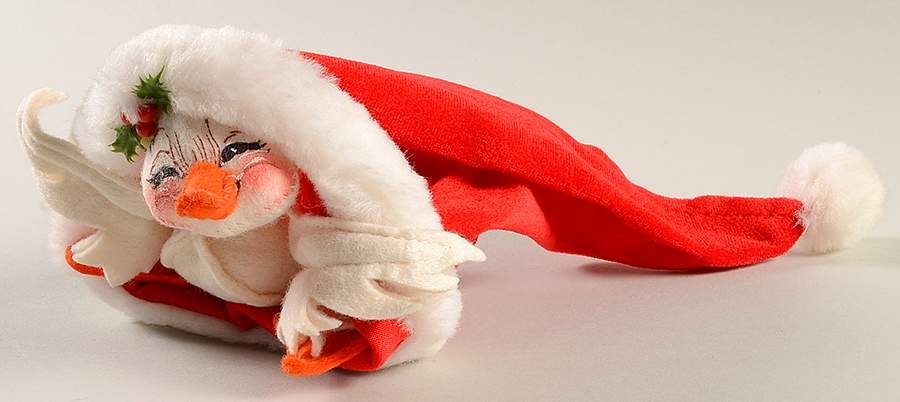 Annalee Christmas Doll White Duckling In Santa Hat - No Box by Annalee-1