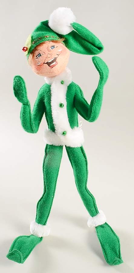 Annalee Christmas Doll Green Ribbon Elf - No Box by Annalee-1