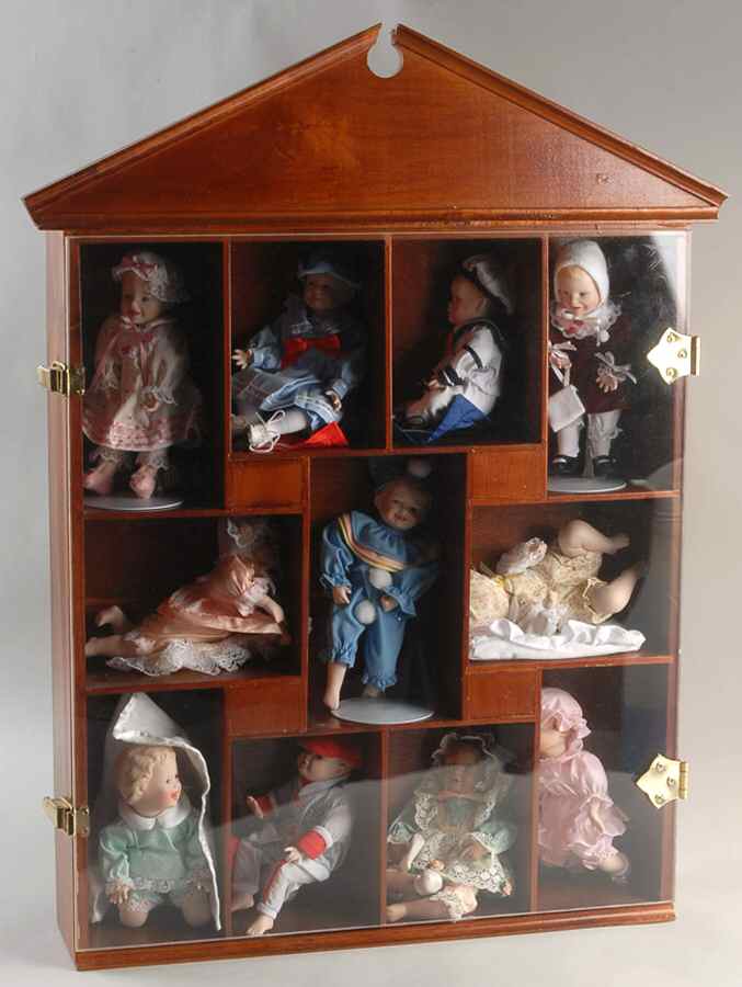 Yolanda's Picture Perfect Babies Miniature Set Of 11 W/ Display Rack-Wood - Boxed by Ashton Drake-1