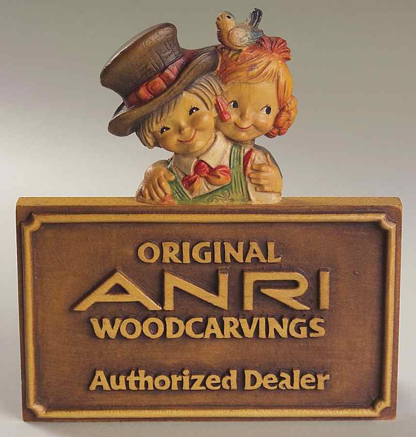 Advertising Signs Original Anri Woodcarvings - Wood Advertising Sign by Anri-1