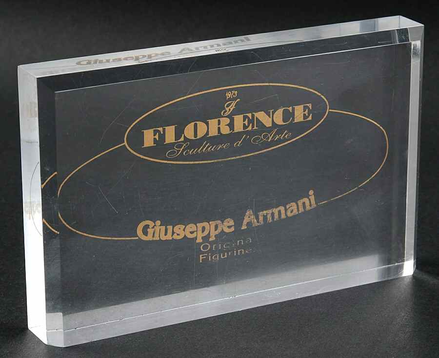 Advertising Signs Armani Original Figurines - Lucite Advertising Sign by Armani-1