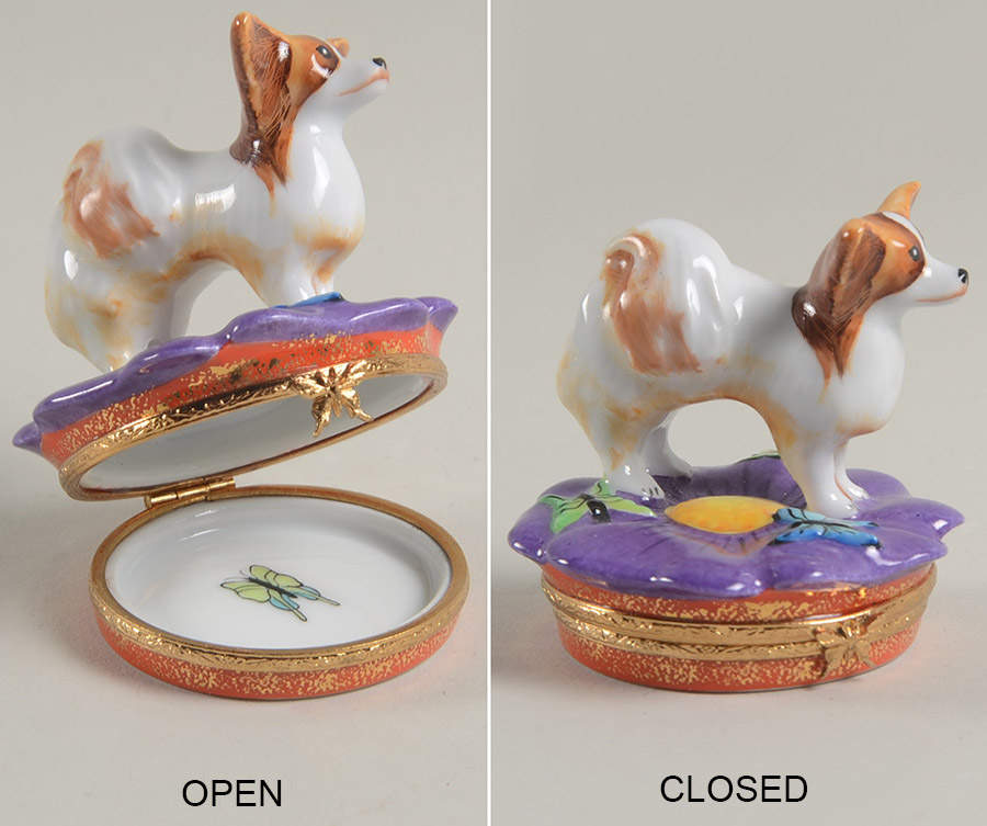Artoria Limoges Boxes Papillon - Dog - Boxed by Artoria Limoges-1