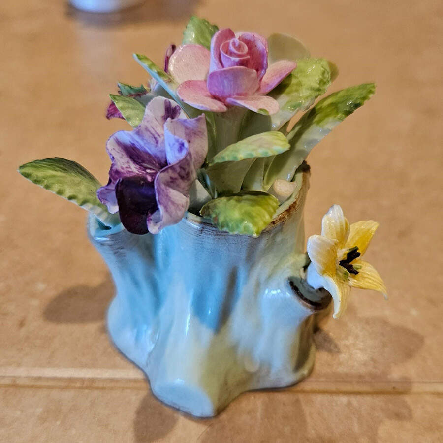 Floral Giftware Tree Stump Floral - No Box by Adderley-1