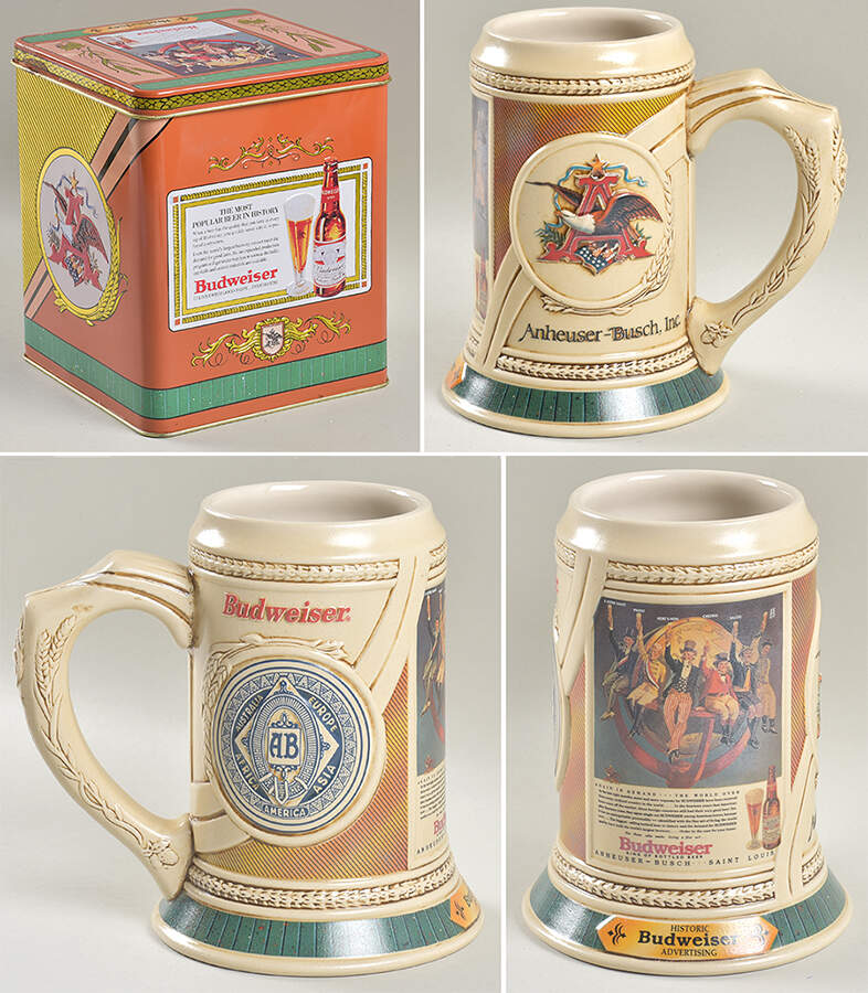 Historic Budweiser Advertising Stein & Tin Iii - Boxed by Anheuser-Busch-1