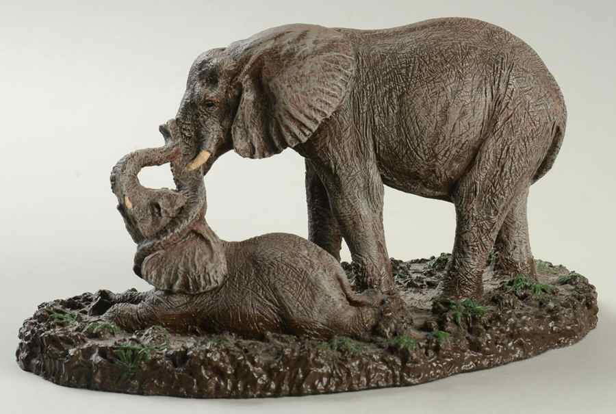 Wildlife Mother Elephant/Baby - With Box by Aus-Ben Studios-1