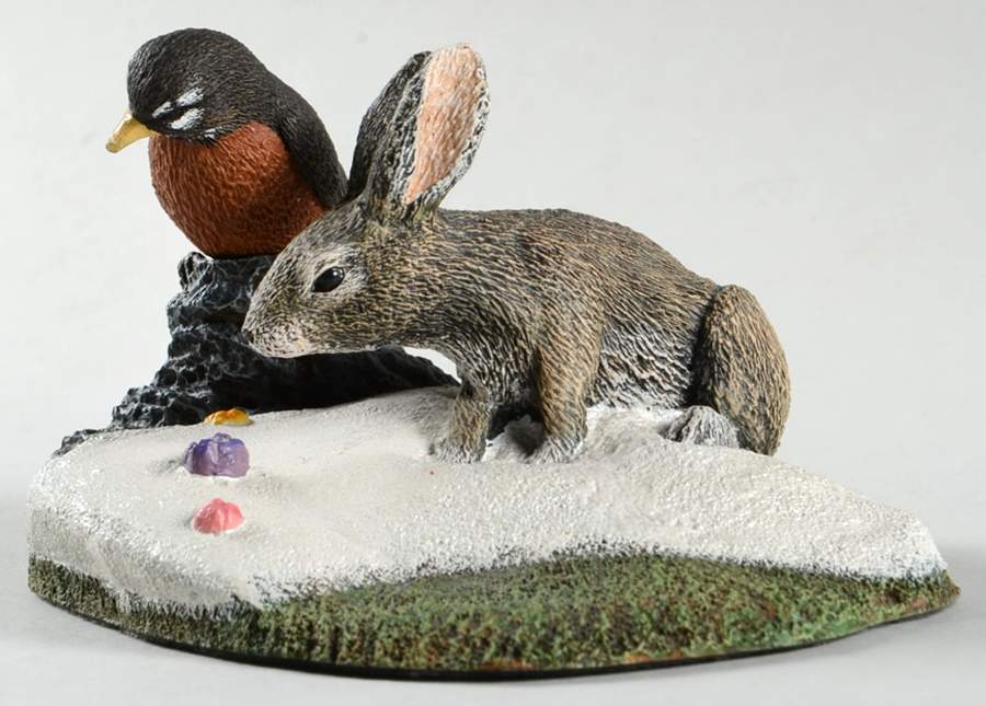 Woodland Seasons Robin & Rabbit - No Box by Aus-Ben Studios-1