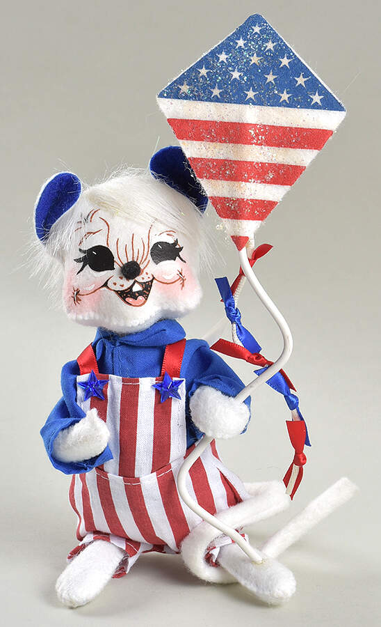 Patriotic Mice Patriotic Boy Mouse With Kite - No Box by Annalee-1