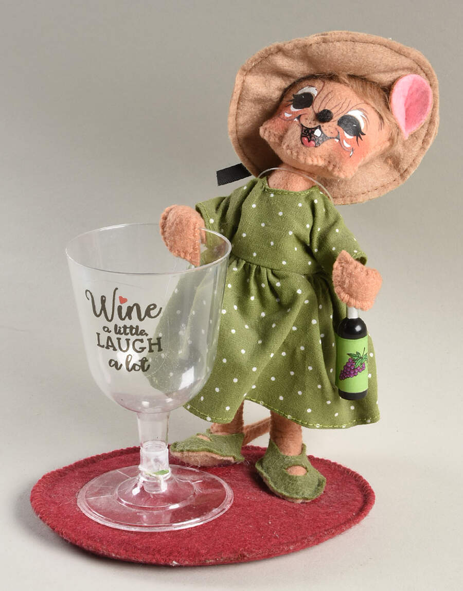 Sports and Leisure Mice Wine A Little, Laugh A Lot - No Box by Annalee-1