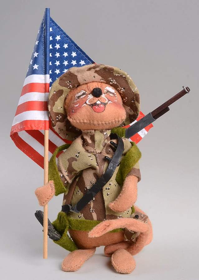Patriotic Mice Desert Storm Soldier Mouse - No Box by Annalee-1