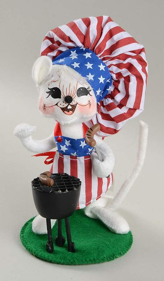 Patriotic Mice Bbq Picnic Dad Mouse - No Box by Annalee-1