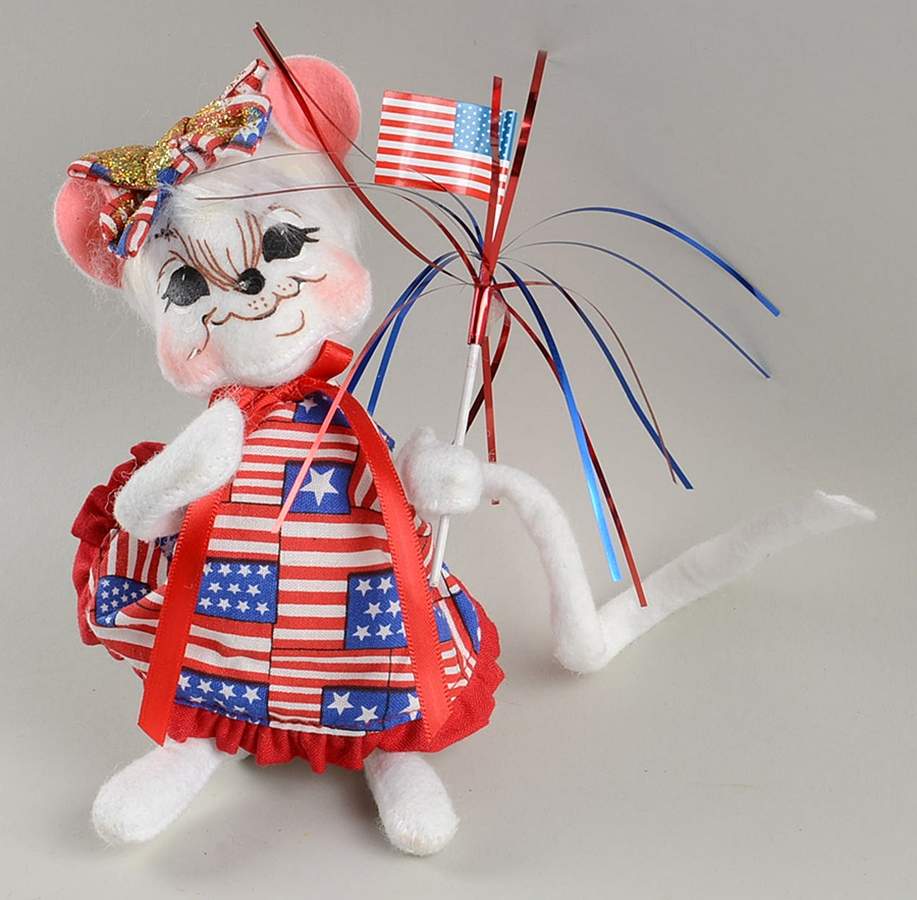 Patriotic Mice Patriotic Girl Mouse - No Box by Annalee-1