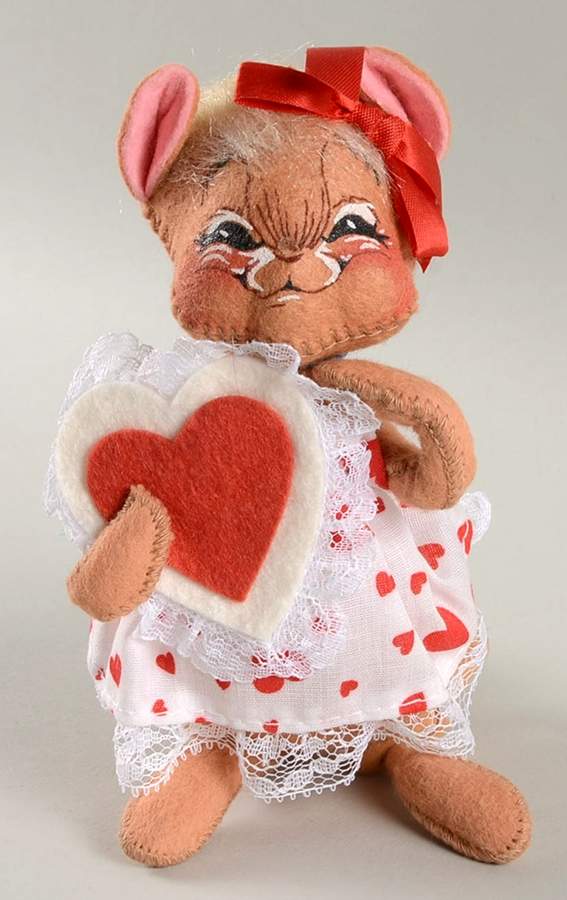 Valentine's Day Mice Sweetheart Girl Mouse - No Box by Annalee-1
