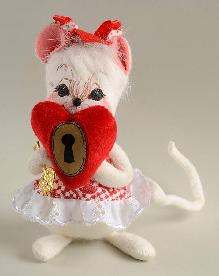 Valentine's Day Mice Share My Heart-Girl Mouse - No Box by Annalee-1