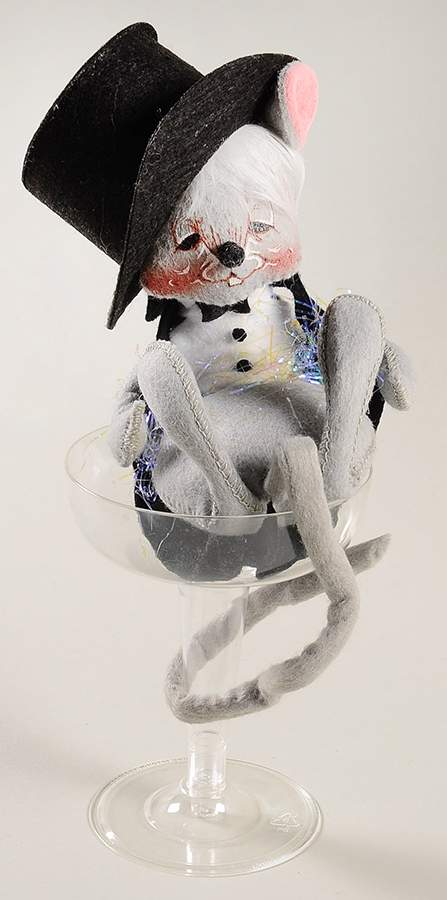 Special Occasion Mice New Year's Champagne Mouse - No Box by Annalee-1