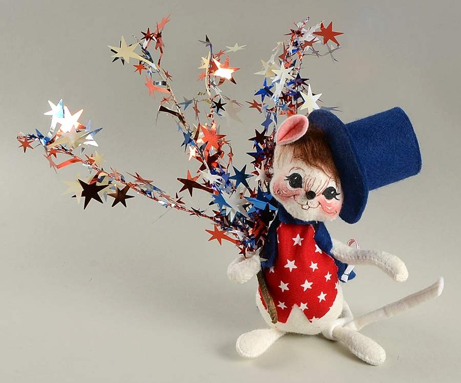 Patriotic Mice Star Spangled Mouse - No Box by Annalee-1
